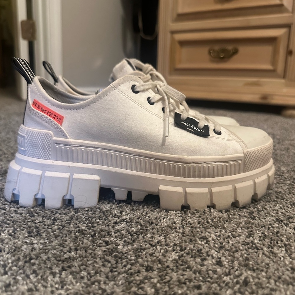 Palladium White Chunky Sole Sneakers